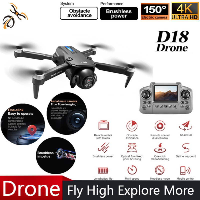 Drone Gimbal 2 Axis - Nouveau Drone D18 photographie professionnelle 4K