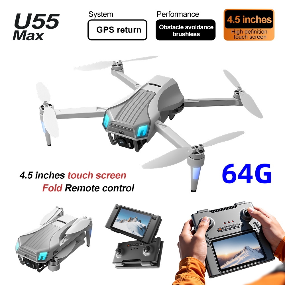 Drone Gimbal 2 Axis - Drone NCZOBOE U55 avec GPS et